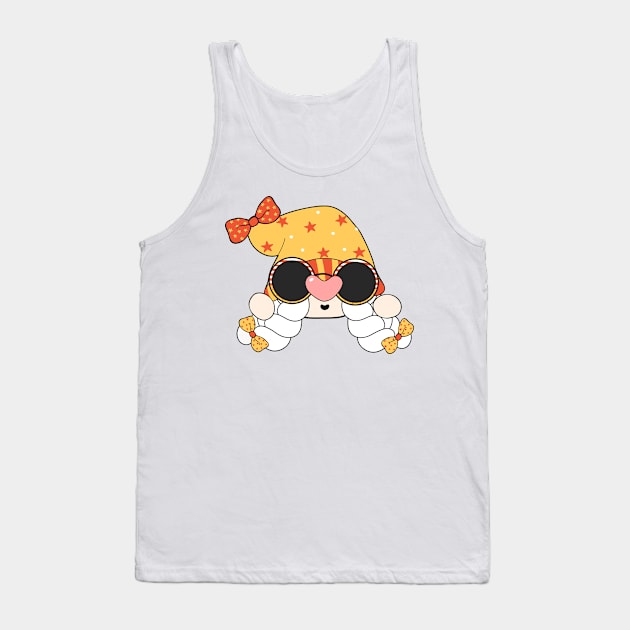 summer Retro vintage Groovy Gnome with cute funny and cheerful character that is going to have the smiles on your face. Tank Top by Janatshie